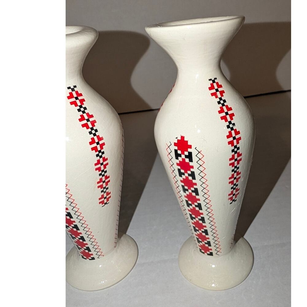 3 Vintage Beautiful Byd Vases Ukrainian Art Fantasy Hand Painted Original box - Picture 6 of 12